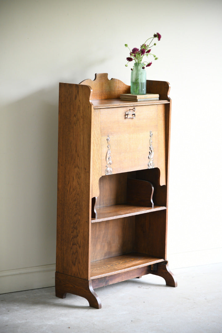 Art Nouveau Oak Students Bureau Bookcase