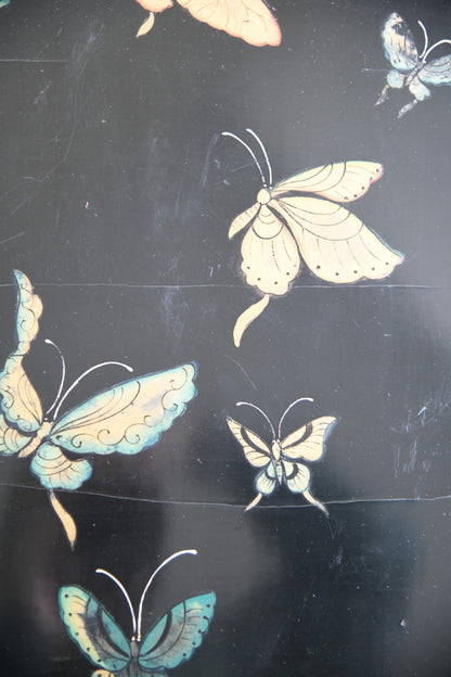 Chinese Black Lacquer Nest of Three Tables