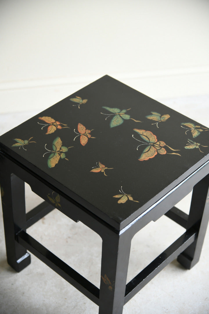 Chinese Black Lacquer Nest of Three Tables