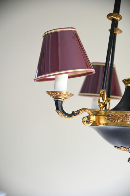 French Empire Style Four Light Chandelier