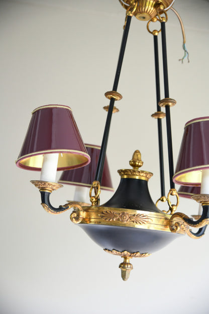 French Empire Style Four Light Chandelier