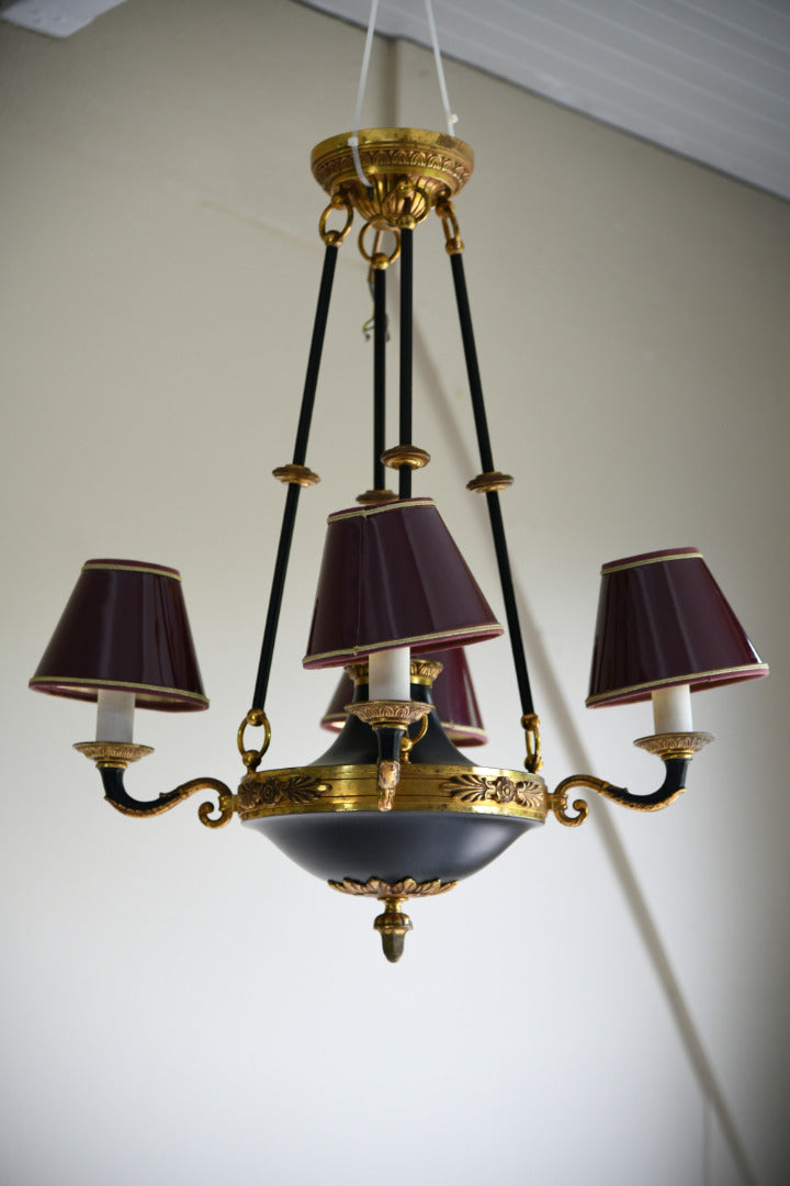 French Empire Style Four Light Chandelier