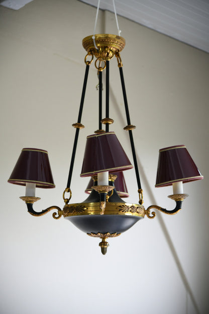 French Empire Style Four Light Chandelier