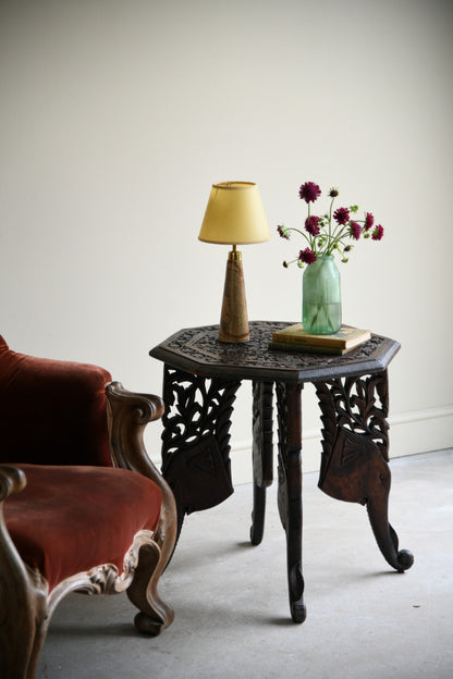 Indian Padouk Carved Occasional Table