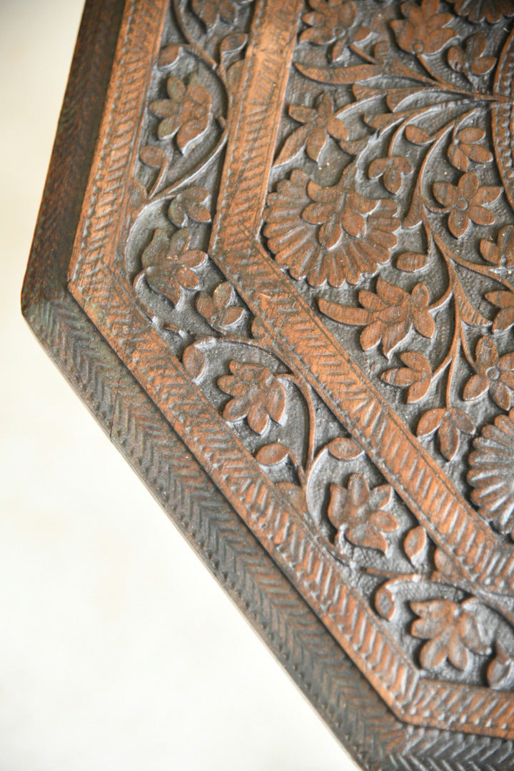 Indian Padouk Carved Occasional Table