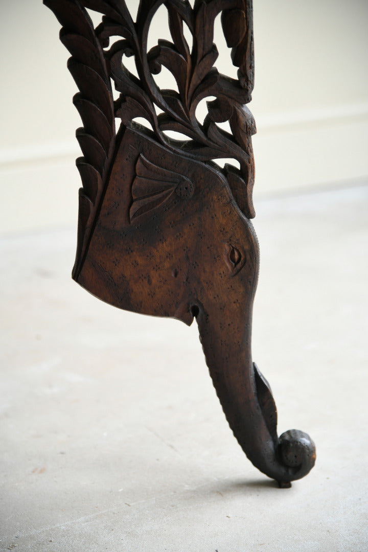 Indian Padouk Carved Occasional Table