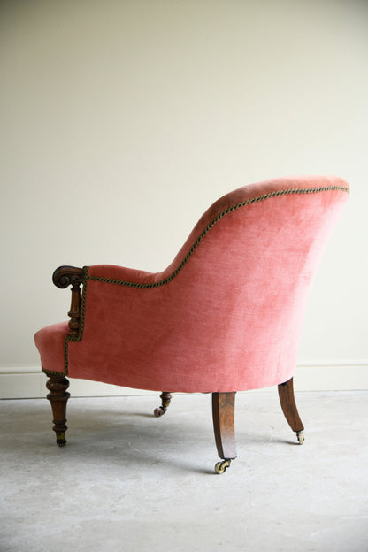 Victorian Rosewood Framed Button Back Armchair