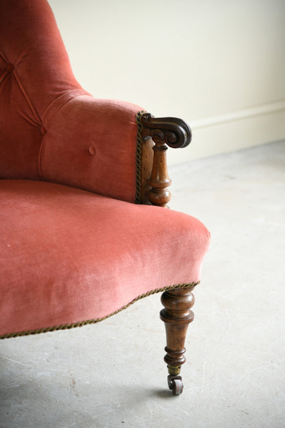 Victorian Rosewood Framed Button Back Armchair