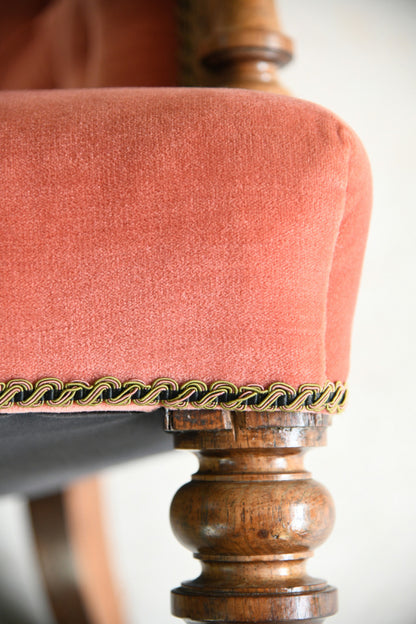 Victorian Rosewood Framed Button Back Armchair