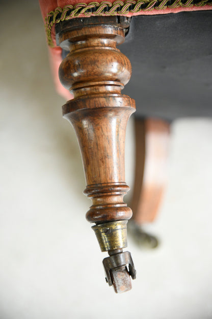 Victorian Rosewood Framed Button Back Armchair