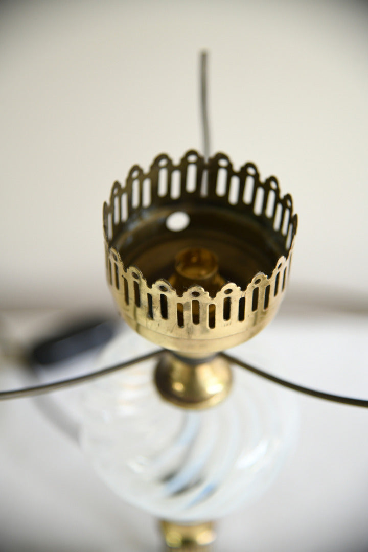 Pair of Early 20th Century Lamps with Opaline Glass Shades