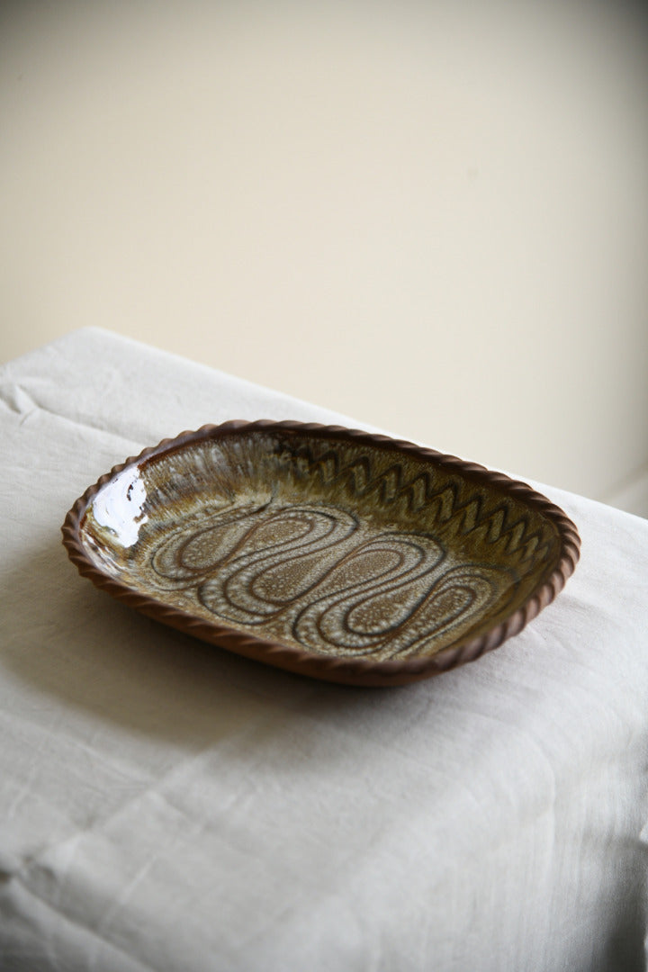 Alan Frewin Slipware Decorated Earthenware Dish