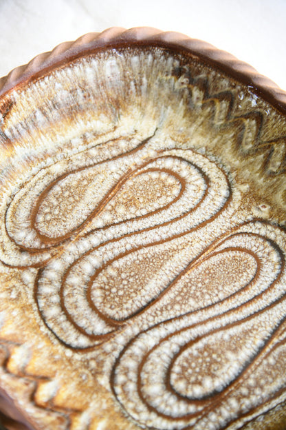 Alan Frewin Slipware Decorated Earthenware Dish