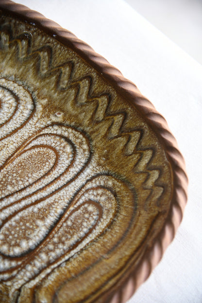 Alan Frewin Slipware Decorated Earthenware Dish