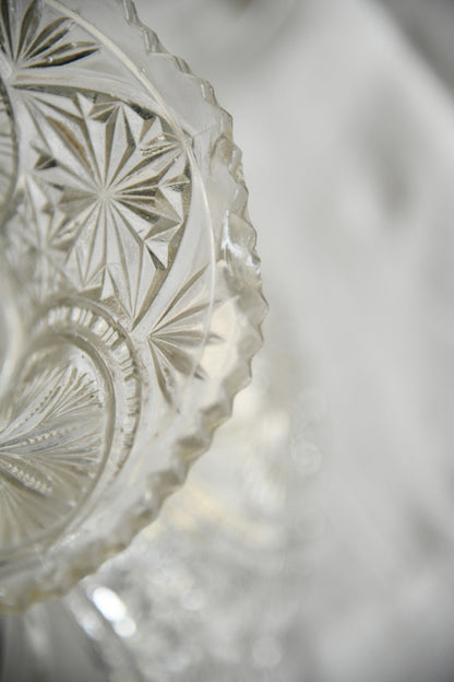 Large Pressed Glass Pedestal Centre Bowl