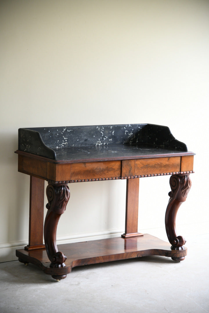 Victorian Mahogany Veneered Marble Top Washstand