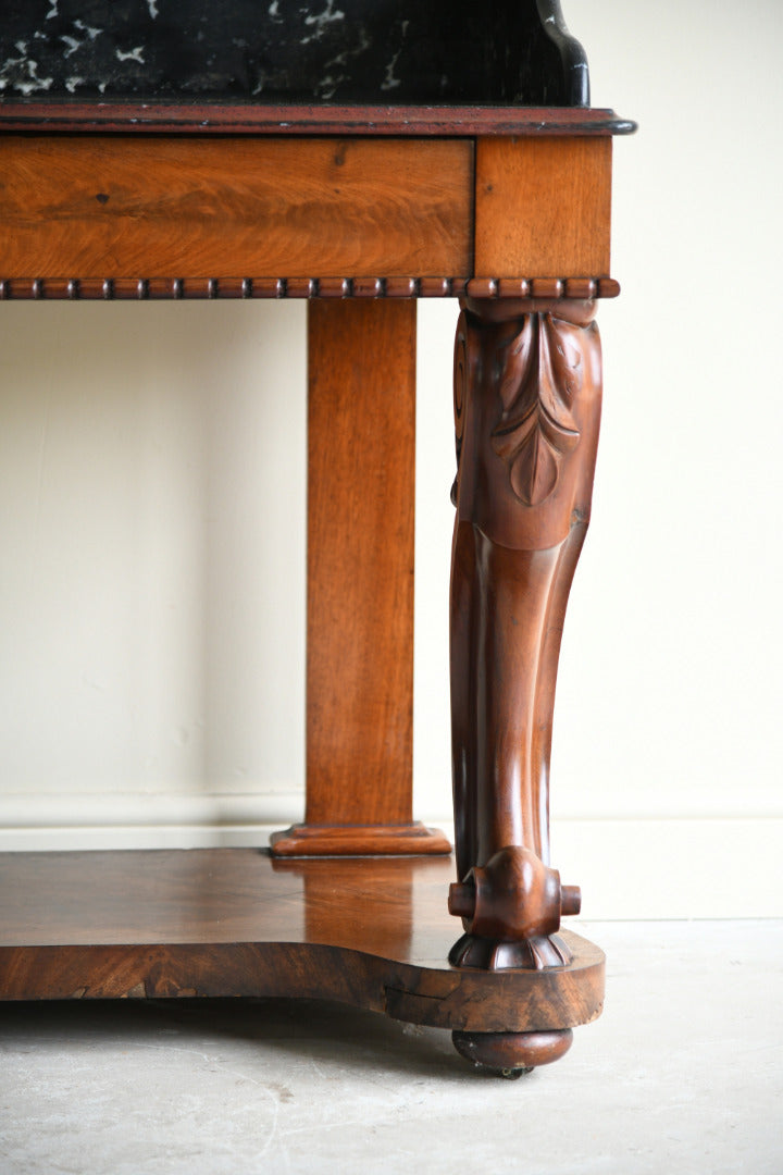 Victorian Mahogany Veneered Marble Top Washstand