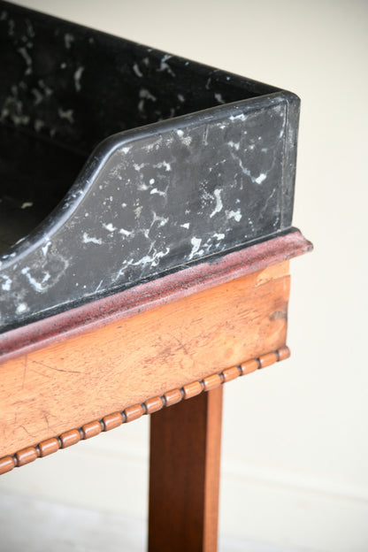 Victorian Mahogany Veneered Marble Top Washstand