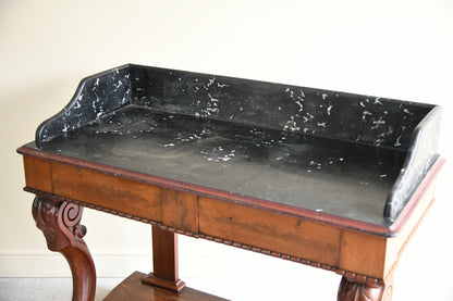 Victorian Mahogany Veneered Marble Top Washstand