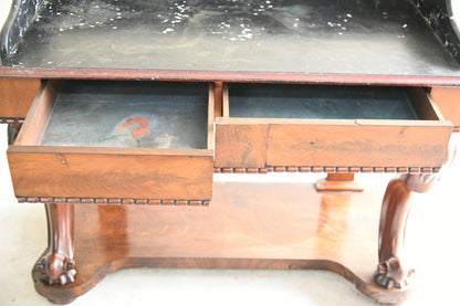 Victorian Mahogany Veneered Marble Top Washstand