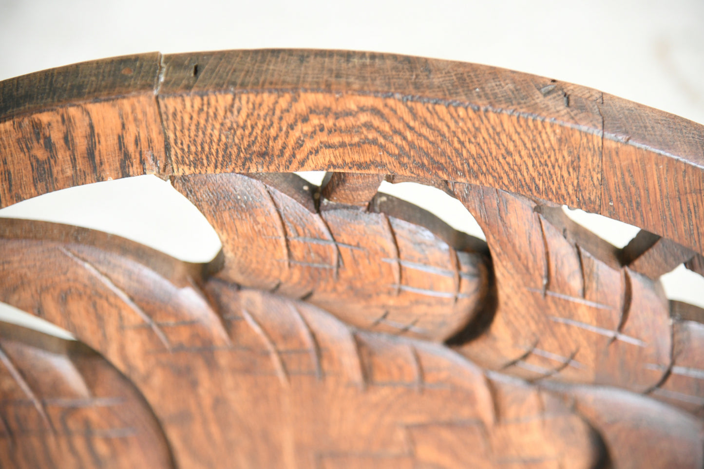 Arts & Crafts Carved Oak Sailing Ship Firescreen