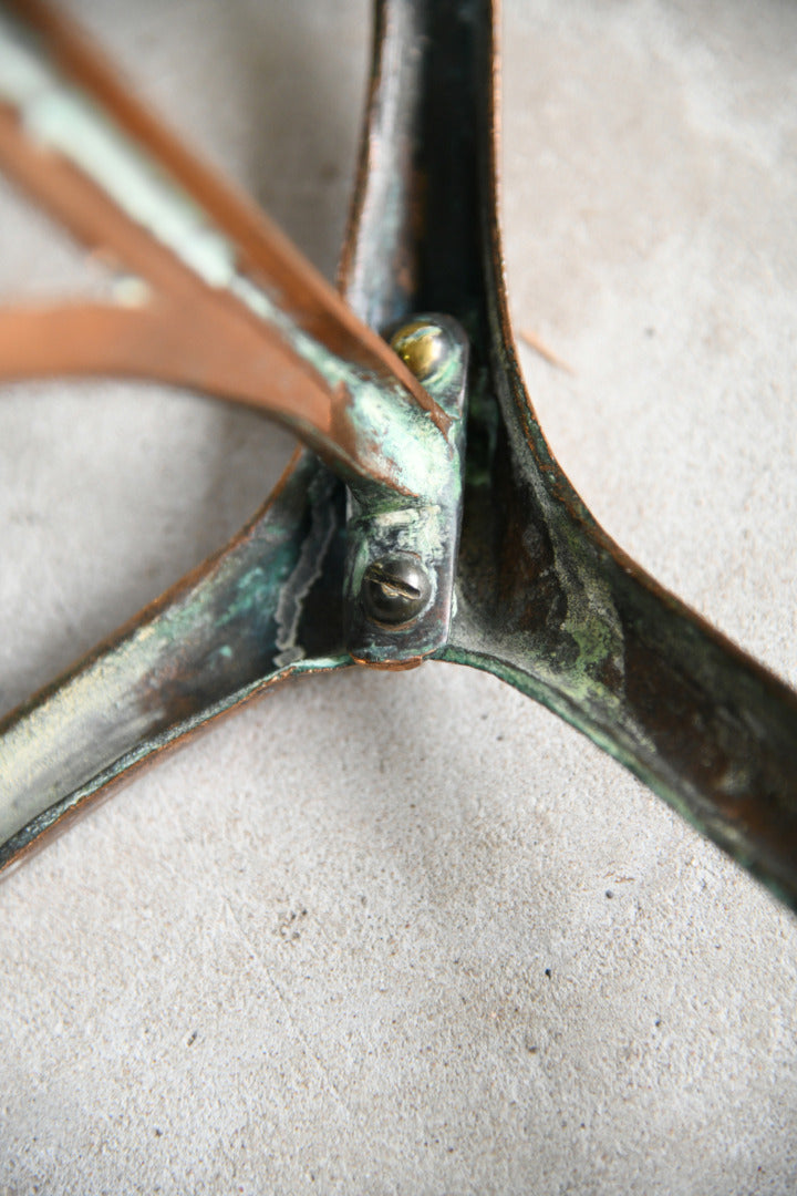 Pair of Arts & Crafts Copper Andirons