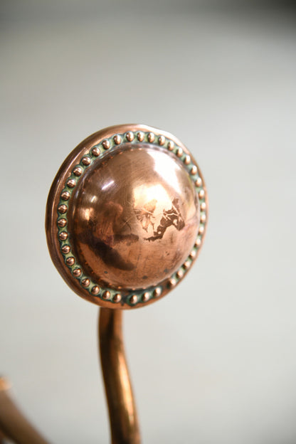 Pair of Arts & Crafts Copper Andirons