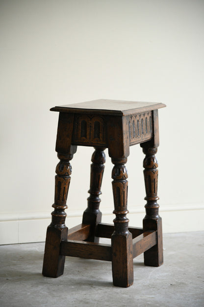 17th Century Style Oak Joint Stool / Side Table