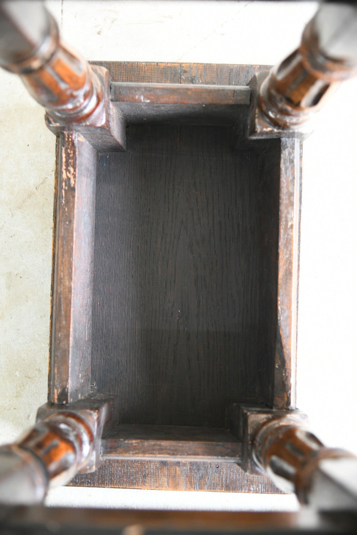 17th Century Style Oak Joint Stool / Side Table