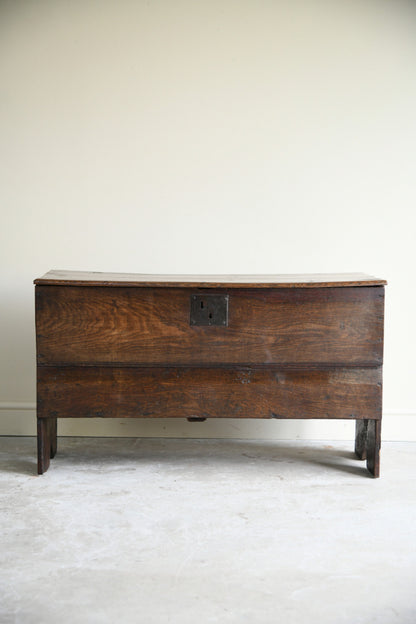 18th Century Oak Six Plank Coffer