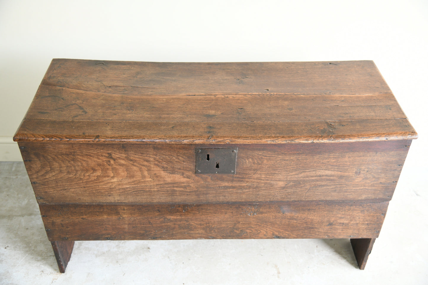 18th Century Oak Six Plank Coffer