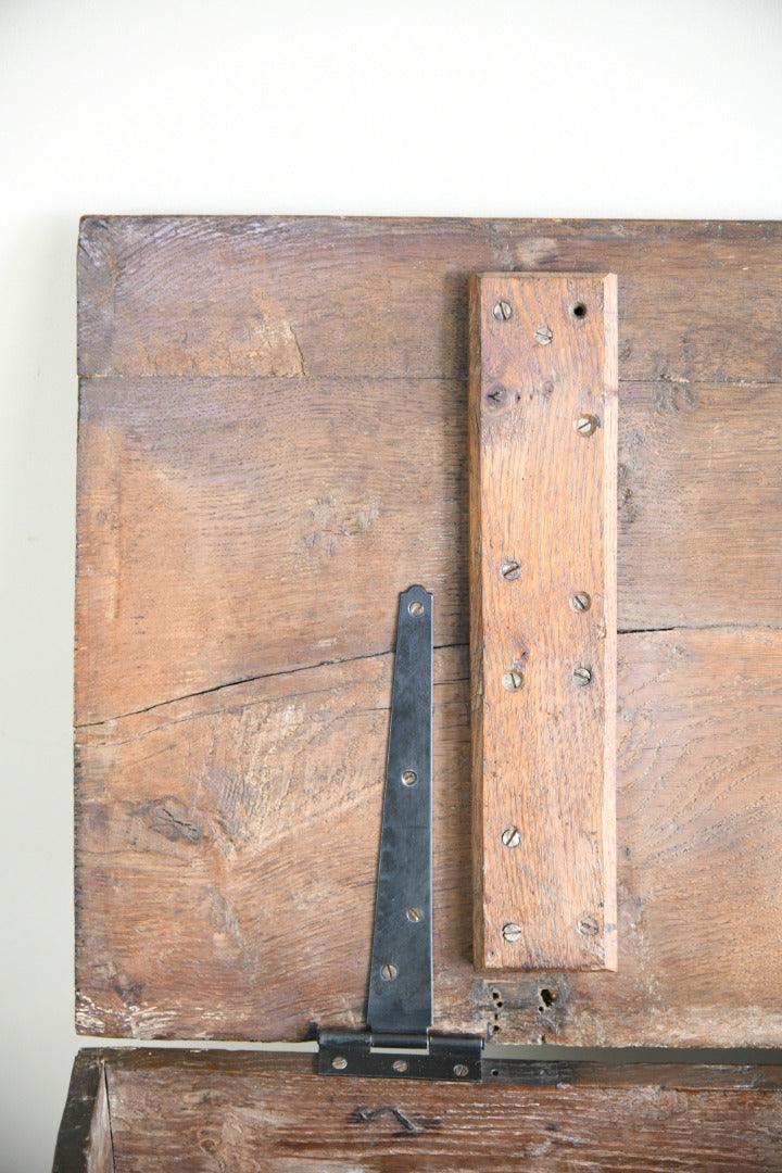18th Century Oak Six Plank Coffer