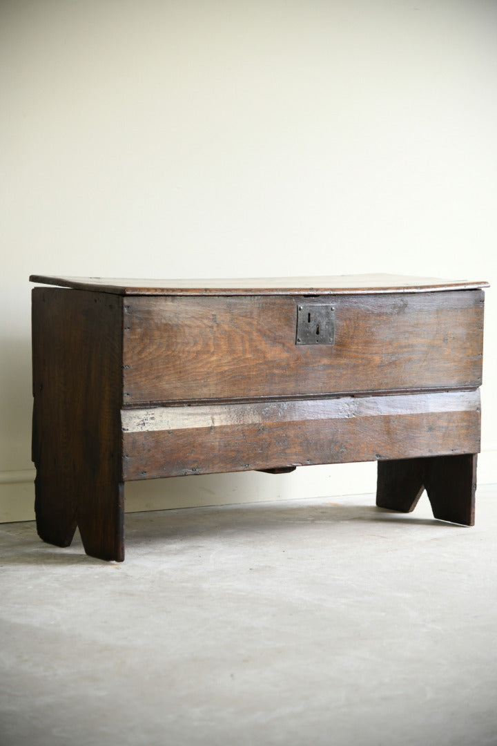 18th Century Oak Six Plank Coffer