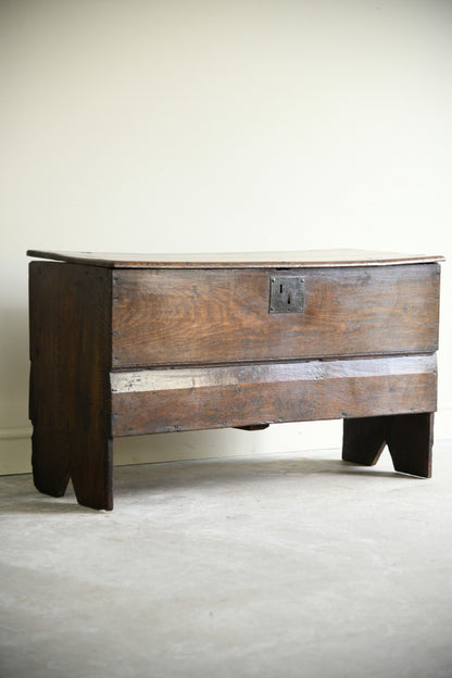 18th Century Oak Six Plank Coffer