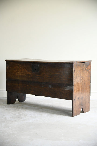 18th Century Oak Six Plank Coffer