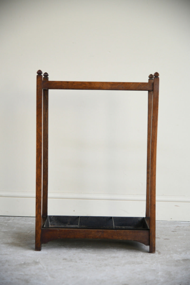 Edwardian Oak Stick Stand