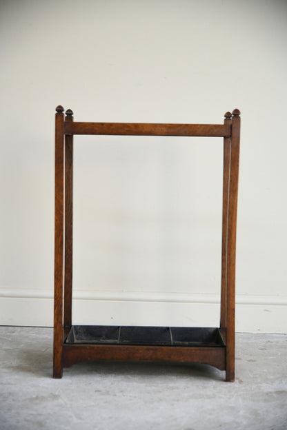 Edwardian Oak Stick Stand