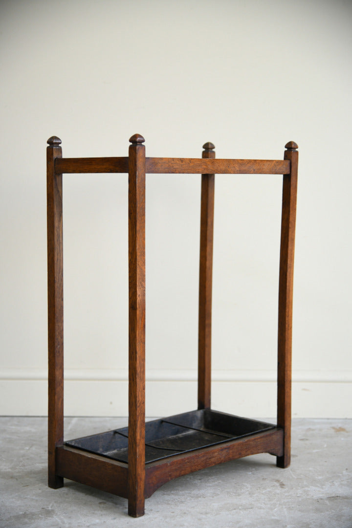 Edwardian Oak Stick Stand