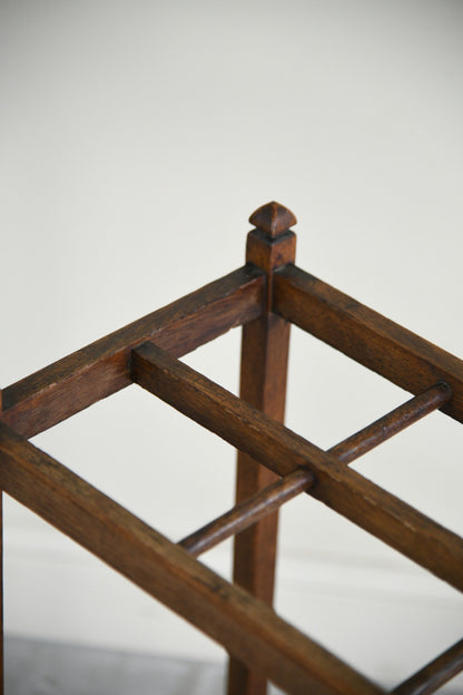 Edwardian Oak Stick Stand