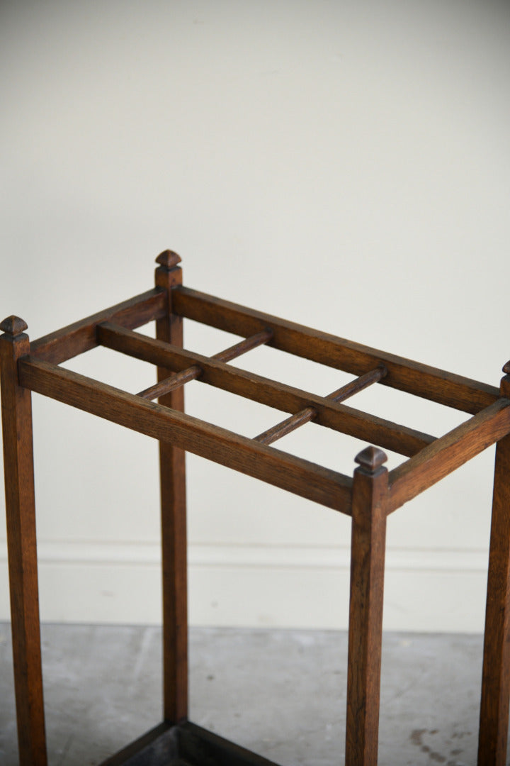 Edwardian Oak Stick Stand