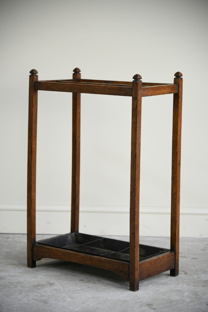 Edwardian Oak Stick Stand