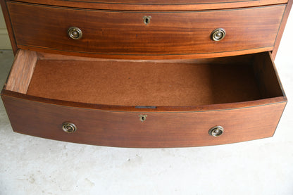 Early 19th Century Mahogany Bow Front Chest of Drawers