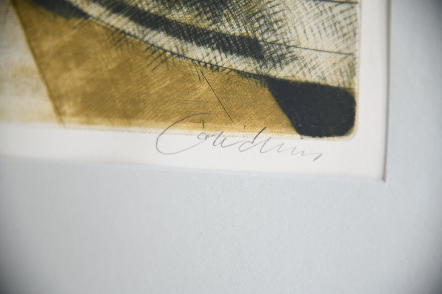 Brigitte Coudrain Lute Study Limited Edition Etching
