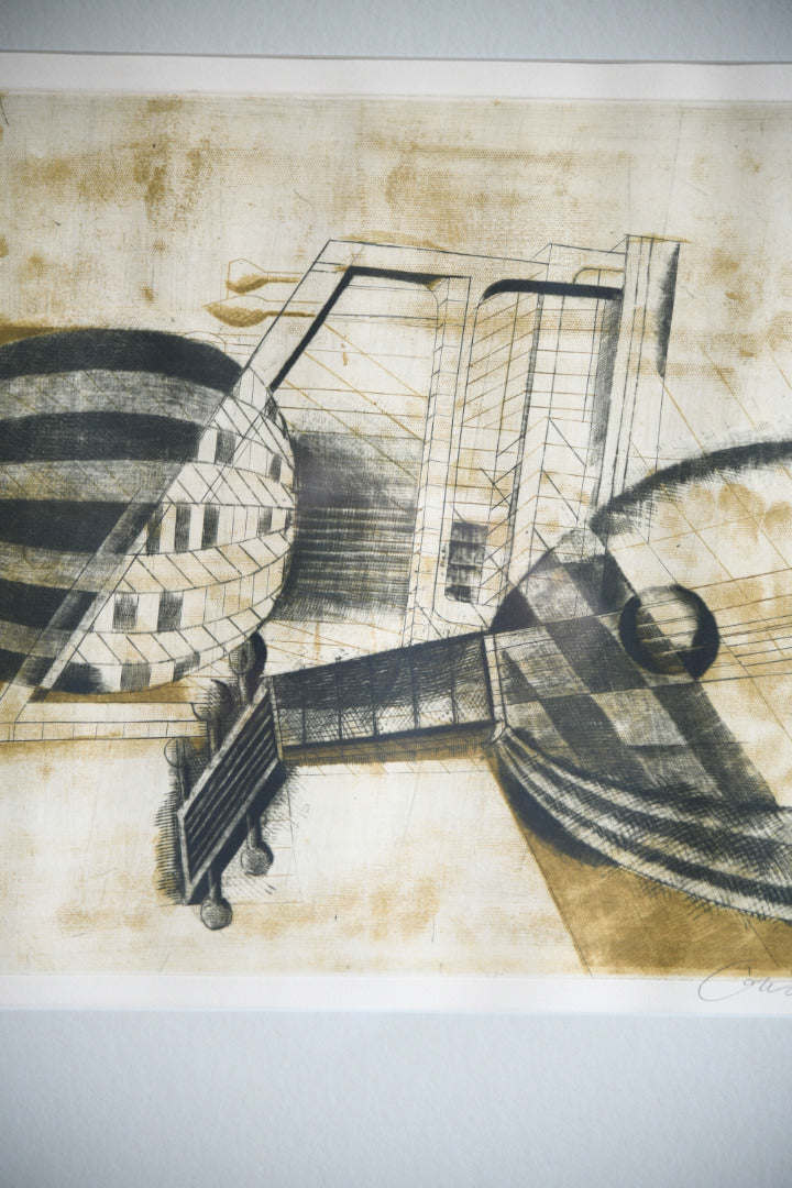 Brigitte Coudrain Lute Study Limited Edition Etching
