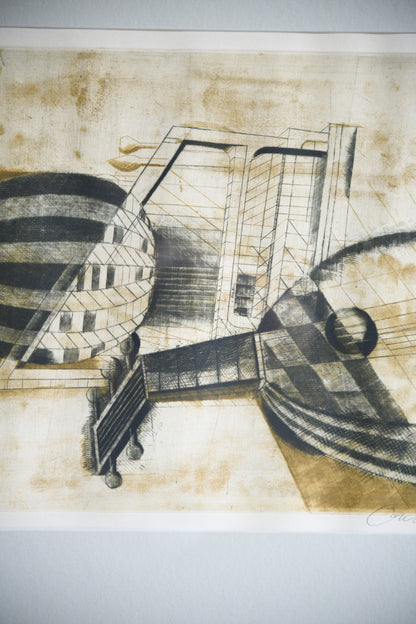 Brigitte Coudrain Lute Study Limited Edition Etching