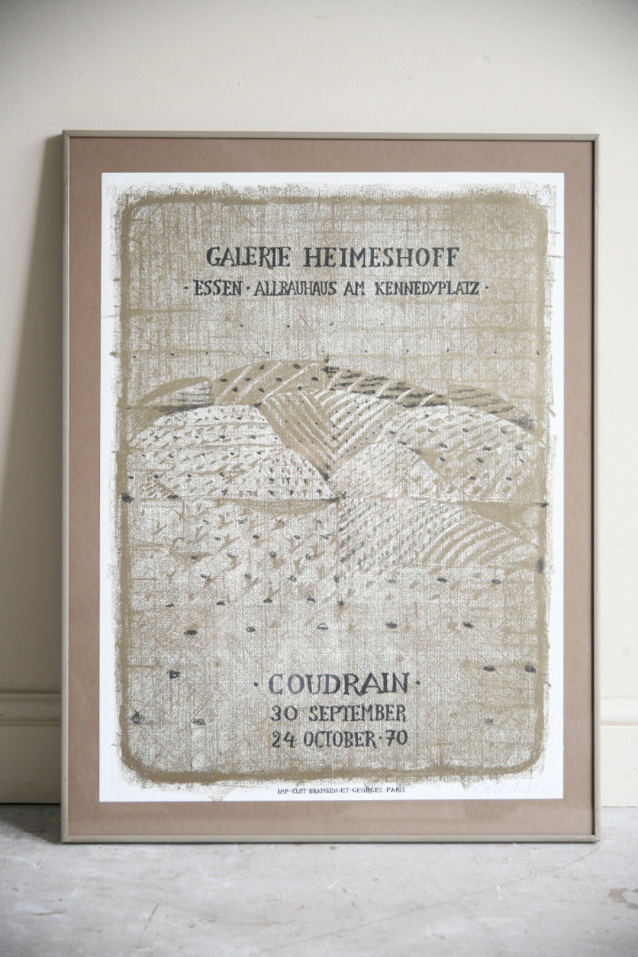 Brigitte Coudrain Signed Exhibition Poster ? Galerie Heimeshoff, Essen, 1970