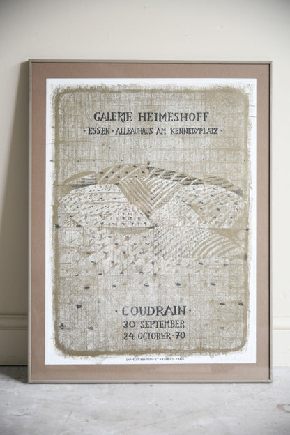Brigitte Coudrain Signed Exhibition Poster ? Galerie Heimeshoff, Essen, 1970