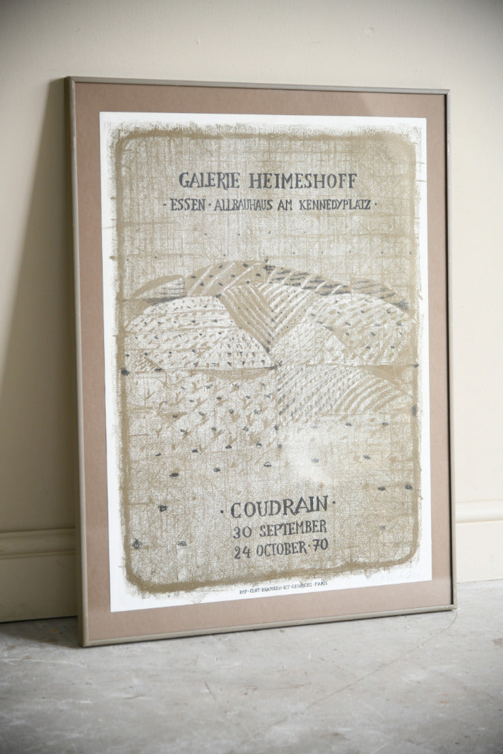 Brigitte Coudrain Signed Exhibition Poster ? Galerie Heimeshoff, Essen, 1970