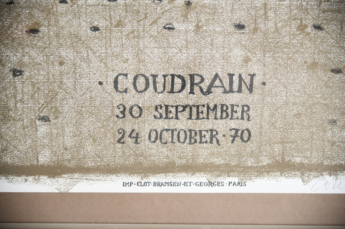 Brigitte Coudrain Signed Exhibition Poster ? Galerie Heimeshoff, Essen, 1970