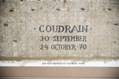 Brigitte Coudrain Signed Exhibition Poster ? Galerie Heimeshoff, Essen, 1970